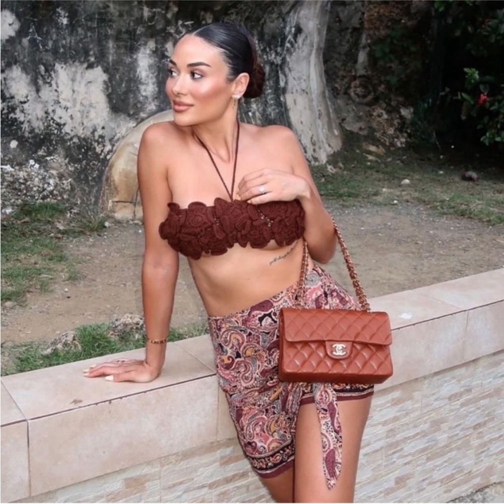 FLORAL BANDEAU TOP - Picture 5 of 12